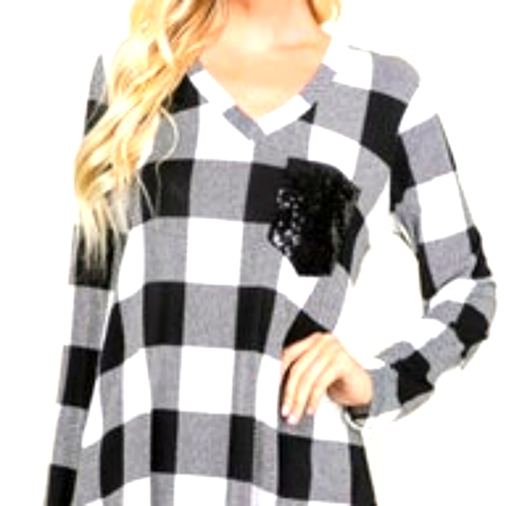 Heimish Usa Long Sleeve Top with Sequin Pocket!